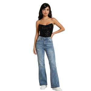 Jealous Tomato Denim Bell Bottom Jeans (Size small) Flare Leg Hippie Retro 24"
